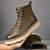 Bottines hautes en cuir - bottines en cuir pour femmes