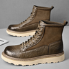 Bottines hautes en cuir - bottines en cuir pour femmes