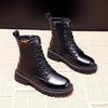 Bottines noires à lacets - bottes en cuir vegan durables pour femmes