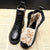 Bottines noires à lacets - élégantes bottes de combat pour femmes