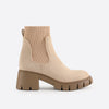 Bottines - panneau tricoté avec talon bloc pour femmes