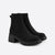 Bottines - panneau tricoté avec talon bloc pour femmes