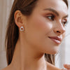 Boucles d'oreilles créoles en fleurs - bijoux en argent délicats pour femmes
