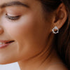 Boucles d'oreilles créoles en fleurs - bijoux en argent délicats pour femmes