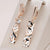Boucles d'oreilles géométriques en 2 pièces - bijou femme en or et argent