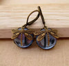 Boucles d'oreilles libellule suspendues - boucles en bronze vintage pour femmes