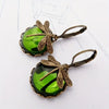 Boucles d'oreilles libellule suspendues - boucles en bronze vintage pour femmes
