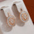 Boucles d'oreilles rose gold en duo - design floral élégant pour femmes