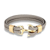 Bracelet ancre - accessoire féminin en similicuir (PU) tressé