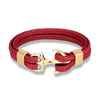 Bracelet ancre - accessoire féminin en similicuir (PU) tressé