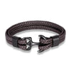 Bracelet ancre - accessoire féminin en similicuir (PU) tressé