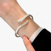 Bracelet serpent - élégant jonc en argent pour femmes