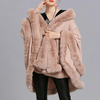 Cape en fausse fourrure - élégant wrap pour femme