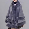 Cape en fausse fourrure - élégant wrap pour femme