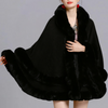 Cape en fausse fourrure - élégant wrap pour femme