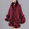 Cape en fausse fourrure - élégant wrap pour femme
