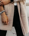 Cardigan beige en maille - cardigan ouvert oversize élégant pour femmes