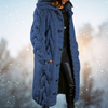 Cardigan long en tricot - manteau en maille cablée pour femmes