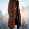 Cardigan long en tricot - manteau en maille cablée pour femmes