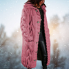 Cardigan long en tricot - manteau en maille cablée pour femmes