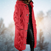 Cardigan long en tricot - manteau en maille cablée pour femmes