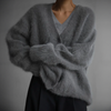 Cardigan oversized pour femmes - tricot doux et moelleux avec boutons