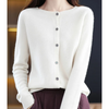 Cardigan tricoté pour femmes - pull bouton en laine mérinos douce