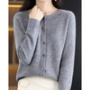 Cardigan tricoté pour femmes - pull bouton en laine mérinos douce