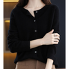 Cardigan tricoté pour femmes - pull bouton en laine mérinos douce
