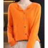 Cardigan tricoté pour femmes - pull bouton en laine mérinos douce