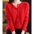 Cardigan tricoté pour femmes - pull bouton en laine mérinos douce