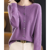 Cardigan tricoté pour femmes - pull bouton en laine mérinos douce