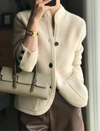 Cardigan tricoté pour femmes - style élégant avec texture et boutons