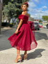 Robe cocktail femme élégante à épaules dénudées - pour les soirées
