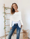 Châle tricoté - élégant wrap pour femme