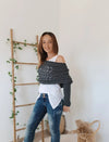 Châle tricoté - élégant wrap pour femme