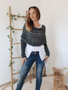 Châle tricoté - élégant wrap pour femme