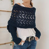 Châle tricoté - élégant wrap pour femme