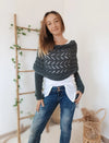Châle tricoté - élégant wrap pour femme