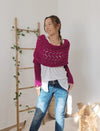 Châle tricoté - élégant wrap pour femme