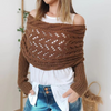 Châle tricoté - élégant wrap pour femme