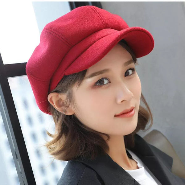 Chapeau newsboy vintage - accessoire élégant pour l'hiver