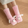 Chaussettes d'hiver pour femmes - lot de 2, douces et chaudes, chaussons antidérapants
