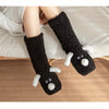 Chaussettes d'hiver pour femmes - lot de 2, douces et chaudes, chaussons antidérapants