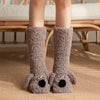 Chaussettes d'hiver pour femmes - lot de 2, douces et chaudes, chaussons antidérapants