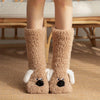 Chaussettes d'hiver pour femmes - lot de 2, douces et chaudes, chaussons antidérapants