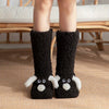 Chaussettes d'hiver pour femmes - lot de 2, douces et chaudes, chaussons antidérapants