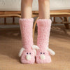 Chaussettes d'hiver pour femmes - lot de 2, douces et chaudes, chaussons antidérapants
