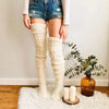 Chaussettes longues tricotées - les accessoires hivernaux féminins à mi-mollet