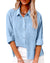 Chemise à boutons pour femmes - blouse légère à manches longues polyvalente